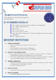 English Worksheet: European Union