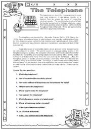 English Worksheet: The Telephone