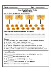 English Worksheet: past simple