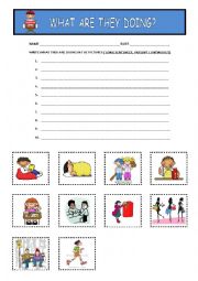 English Worksheet: PRESENT CONTINUOUS QUIX