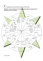 English Worksheet: comparative abd superlative star