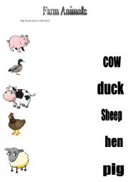 English Worksheet: Farm Animals 