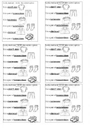 English Worksheet: CLOTHES