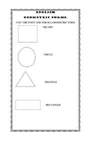 English worksheet: Geometric forms