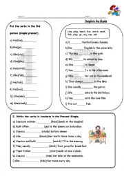 English Worksheet: Worsheet