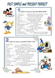 English Worksheet: PAST SIMPLE AND PRESENT PERFECT 