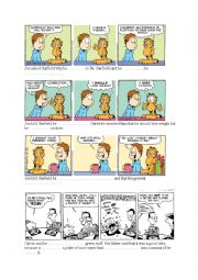 English Worksheet: Garfield 2 - reported speech