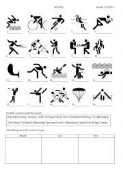 English Worksheet: Sports