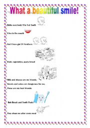 English worksheet: A beautiful smile