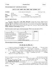 English Worksheet: 7 Remedial work 5