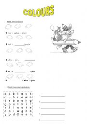 English Worksheet: Colour excercises