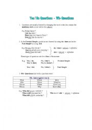 English Worksheet: WH - Questions