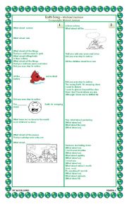 English Worksheet: Environment _ Earth Song  Michael Jackson and exercises