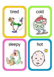 English Worksheet: Feelings Flash Cards #3