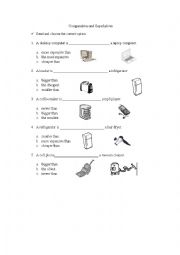 English Worksheet: comparatives and superlatives 