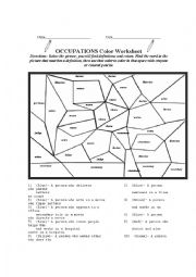 Coloring worksheet - Occupations
