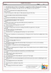 English Worksheet: Rephrasing 3 (11th) (several grammar structures)(With KEY) 