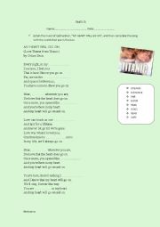 English worksheet: Music- Celine