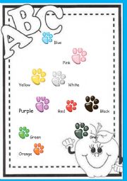 Colours - ESL worksheet by catiacosta