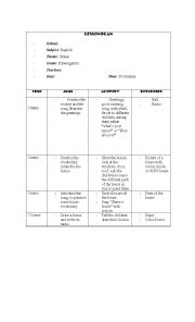 English Worksheet: Lesson Plan 