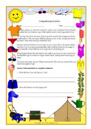 English Worksheet: Comprehension Practice