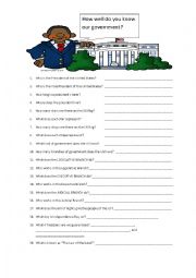 USA Government Quiz with answers