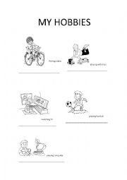 English Worksheet: My hobbies