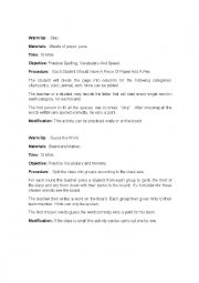 English Worksheet: WARM UPs and ICE BREAKERs