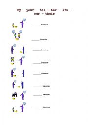English Worksheet: Possessive adjectives