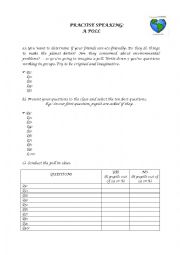 English worksheet: Environment: A poll