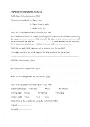 English Worksheet: end of term test for third year