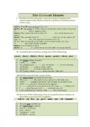 English Worksheet: The Present Simple