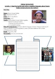 English Worksheet: CINEMA BIOGRAPHY