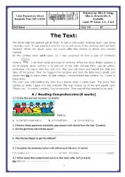 English Worksheet: Comprehensive Test