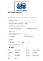 English Worksheet: Questions about the movie RIO