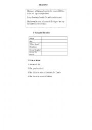 English Worksheet: Reading for first grade