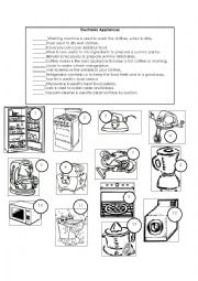 English Worksheet: appliances