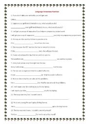 English Worksheet: Rewrite: if, so, such, too, enough, unless