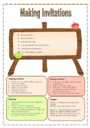 English Worksheet: Expression list - Making invitation