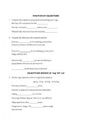 English Worksheet: Comparative and superlatives