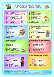 English Worksheet: Verb To Be