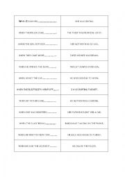 English Worksheet: When- While Sentences