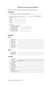 English Worksheet: VIDEO ACTIVIY:  COMPARATIVES AND SUPERLATIVES