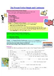 English Worksheet: Present Perfect Simple and Continuous