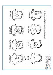 English Worksheet: EMOTIONS