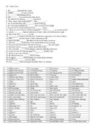 English Worksheet: last minute revision 5