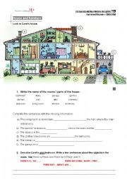 English Worksheet: house and furniture