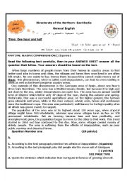 English Worksheet: 12th grade final exam