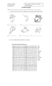 English Worksheet: Sea Animals 