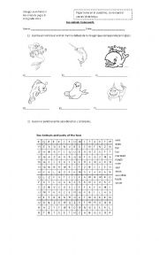 English worksheet: Sea Animals 